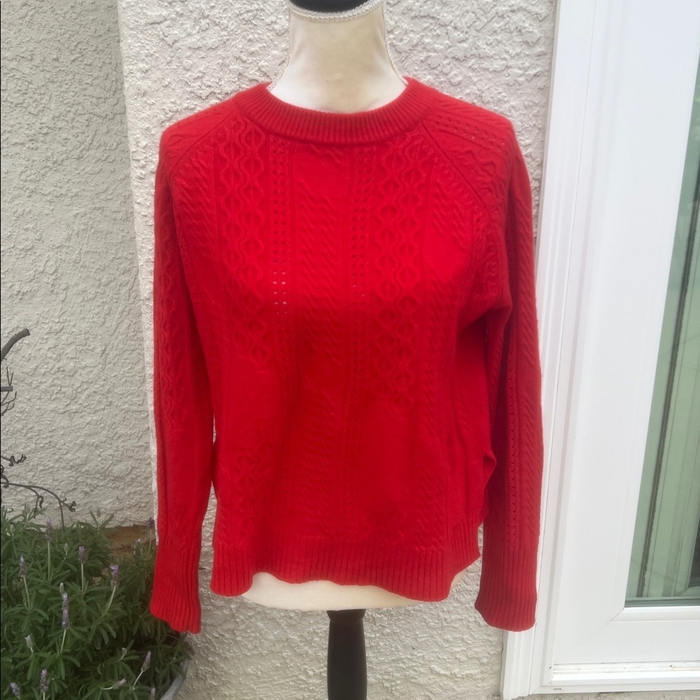 NAADAM Women's Merino Cashmere Cableknit Crewneck Sweater Size S
